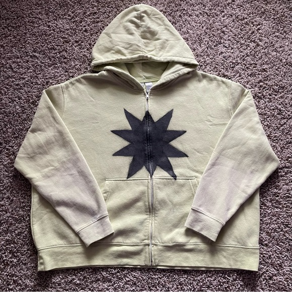 six point star zip hoodie
